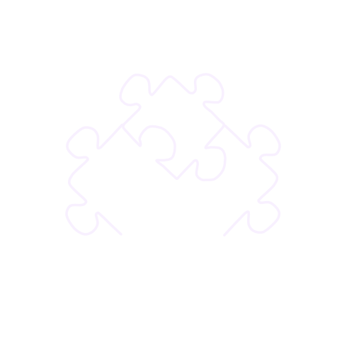 Un puzzle a quatre pièces dans un cercle.